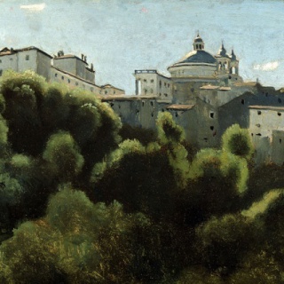 Camille Corot: Ariccia with the Palazzo Chigi